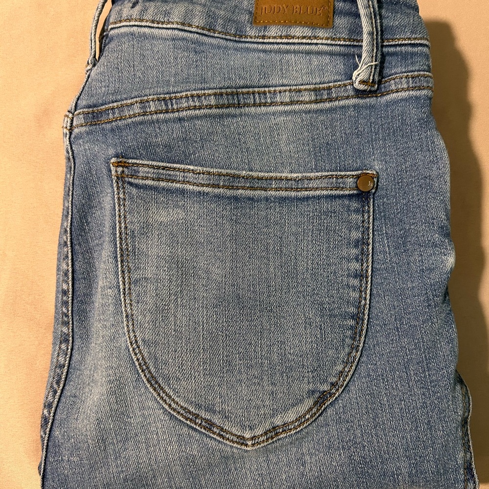 High Waisted Skinny Fit Judy Blue Light Wash Denim Jeans
